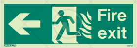 HTM 65 Fire exit arrow left