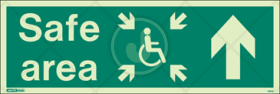 Safe area arrow up, Disabled refuge arrow up