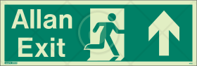 Exit Allan arrow straight on