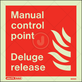 Manual control point deluge release