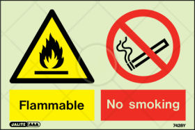 Flammable, No smoking