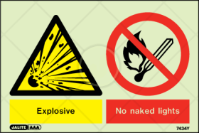 Warning Explosive, No naked lights