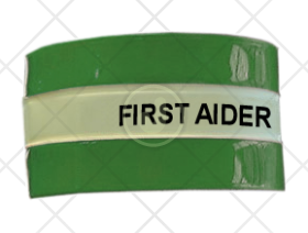 First Aider Green High Visibility Armband