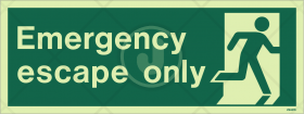 Emergency escape sign