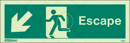 Escape Sign - Escape down and left | Jalite Group